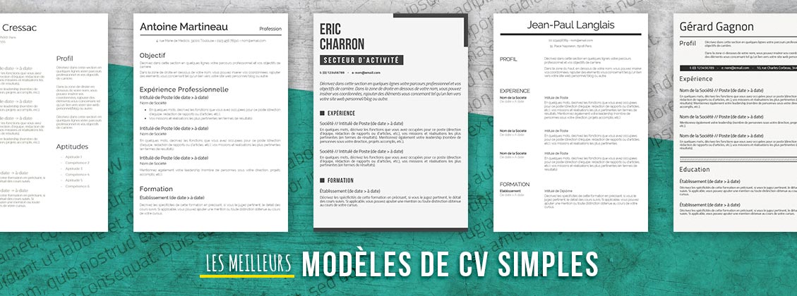 meilleurs modeles de CV simples